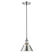  3306-S CH-PW - Orwell 7.5" Wide Small Pendant in Chrome with Pewter